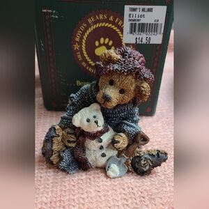 Boyds Bear Elliot and Snowbeary Figurine #2242‎